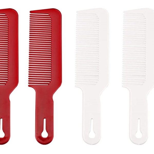 5 pcs mixed colors red and white Barber Combs