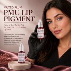 Muted Plum Permanent Makeup Lip Pigment – Cool Earthy Pink PMU Color – Professional Lip Blush & Microblading Ink for Natural Lip Enhancement – Long-Lasting Semi-Permanent Lip Tattoo Pigment – Vegan, Hypoallergenic, Water-Based Formula for Smooth Application – Organic PMU Lip Color, Ideal for Lip Shading & Full Lip Procedures – Professional PMU Artist Supply – Gift for Cosmetic Tattoo Artists