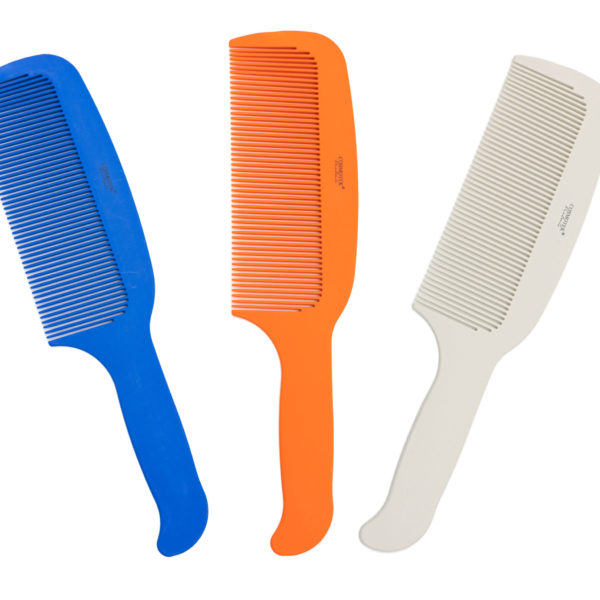Blue, Beige, Orange mixed Carbon Flat Top Clipper Comb