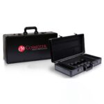 BLACK – Barber Case Stylist Lock Attache Carrying Portable Travel Case Professional Hair Kit Organizer Storage Display Box with Handle