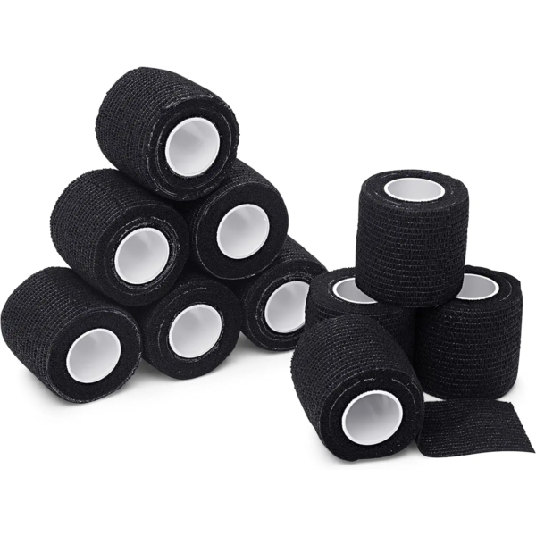 1 Roll Premium Tattoo Self – adhesive Bandage Tattoo Grip Pen Cover 5cm Wide Black