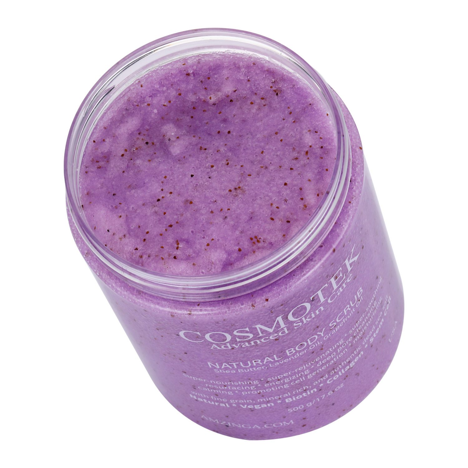 Lavender Body Scrub- Natural Exfoliating Salt Scrub & Body and Face Souffle helps with Moisturizing Skin, Acne, Cellulite, Dead Skin Scars, Wrinkles (16.7 oz) - Image 3