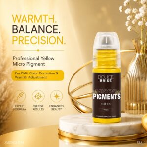 Yellow Micro Pigment – DOUCE BRISE 15ml | Professional Use PMU Tattoo Ink for Color Correction, Warmth Adjustment, Areola, Lip Neutralizing | Permanent Makeup Pigment | Vegan Formula | Made in USA