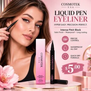 Hyper Easy Liquid Pen No Skip Eyeliner, Satin Finish, Waterproof Formula, Precision Eye Liner Makeup, Intense Pitch Black