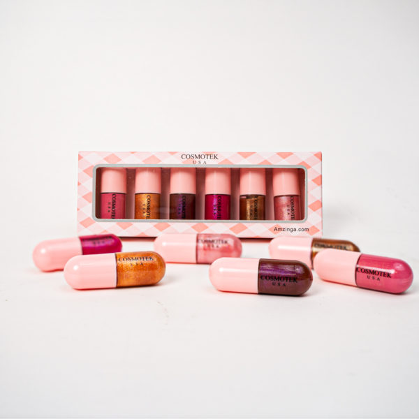 6 Colors Lip Gloss, Lips Plump Cooling/Moisturizing not Sticky Vitamin E, 0.19 oz