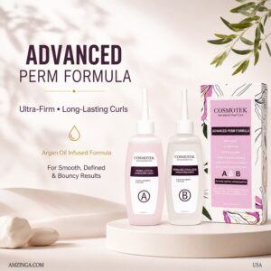 Advanced Perm Formula for Ultra Firm Long Lasting Curls, Waves and Deep Hydration for Normal, Tinted, and Highlighted Hair