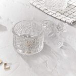 Glass Jar with Lid, Crystal Crown Jewelry Trinket Box - Image 2