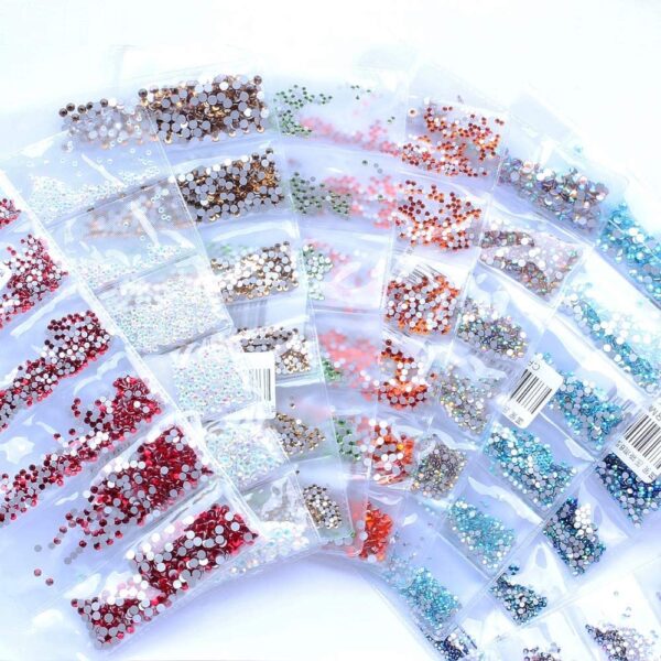 RD-12031 Decor Rhinestone 31 Colors SS3-SS10 Sm Nails Art Crystal Glass Rhinestones for Nails 3D Nail Art Decoration Gems Low Cost Bulk 1Set