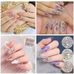 AB Crystal Nail Rhinestones, HOINCO Mix 20 Styles Flatback Rhinestone, 12 Types of 600 Diamonds + 2500 Round Beads, Crystals 3D Flat Back Gemstones for Nail DIY Crafts with Tweezers Pen (3100Pcs) - Image 2