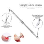 Cuticle Pusher, YGDZ 3PCS Gel Nail Polish Cuticle Remover Nail Cuticle Pusher Stainless Steel Manicure Pedicure Tools Metal Cuticle Peeler Scraper - Image 6