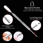 Cuticle Pusher, YGDZ 3PCS Gel Nail Polish Cuticle Remover Nail Cuticle Pusher Stainless Steel Manicure Pedicure Tools Metal Cuticle Peeler Scraper - Image 5