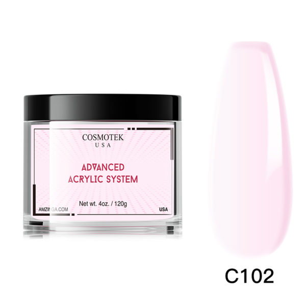 Advanced Acrylic System 4oz/120g (C102), Clear Acrylic Nail Dipping Powder for Acrylic Nail Extension