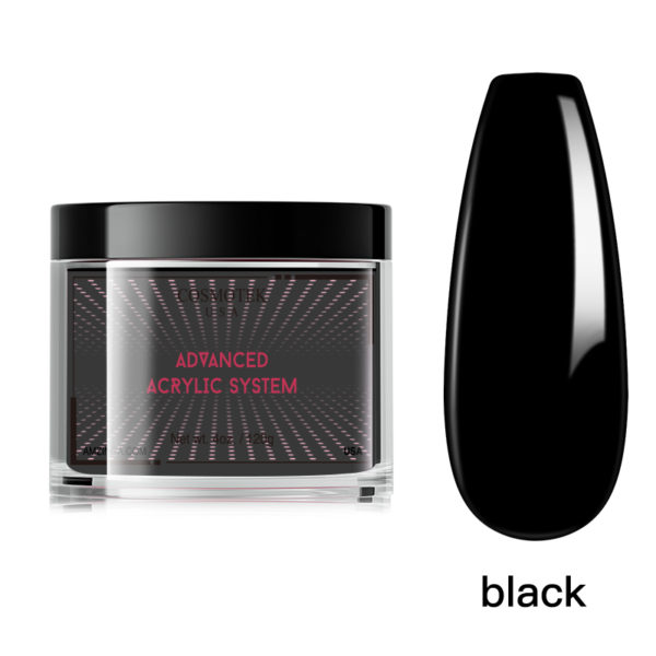 Advanced Acrylic System 4oz/120g (black), Clear Acrylic Nail Dipping Powder for Acrylic Nail Extension