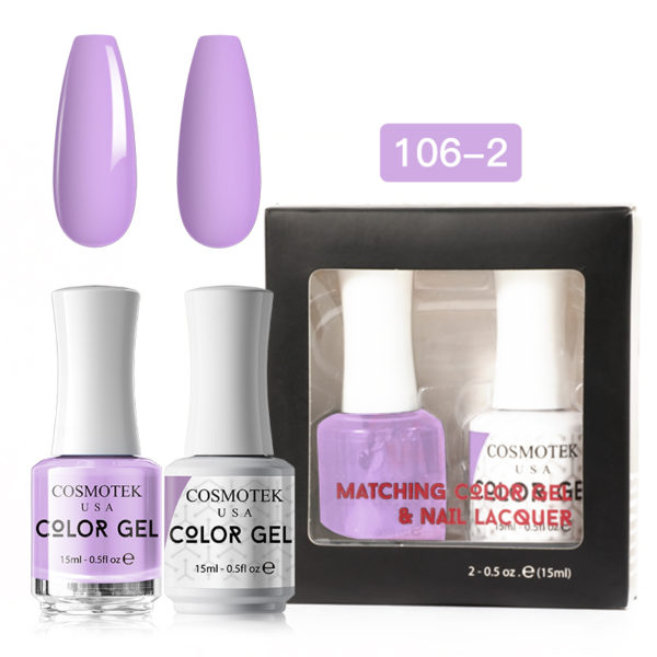 Matching Color Gel & Nail Lacquer Set 15ml (106-2)