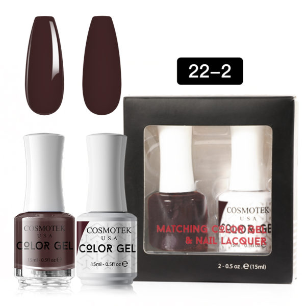 Matching Color Gel & Nail Lacquer Set 15ml (22-2)
