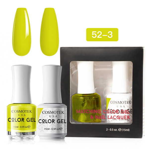 Matching Color Gel & Nail Lacquer Set 15ml (52-3)
