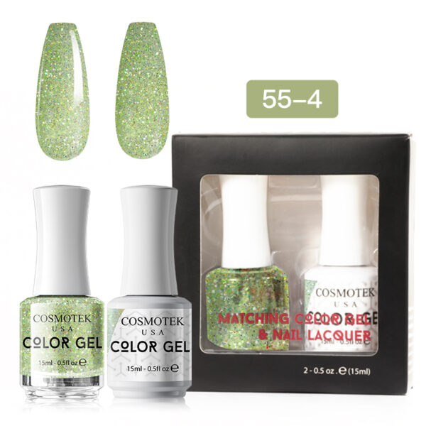 Matching Color Gel & Nail Lacquer Set 15ml (55-4)