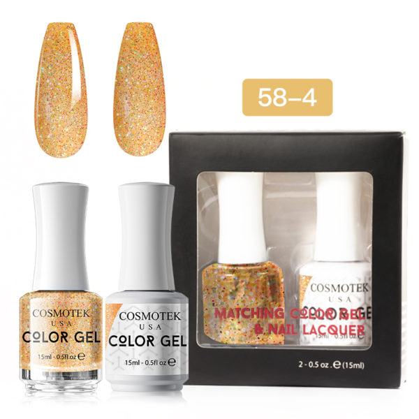 Matching Color Gel & Nail Lacquer Set 15ml (58-4)