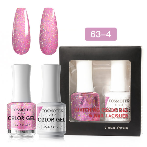 Matching Color Gel & Nail Lacquer Set 15ml (63-4)