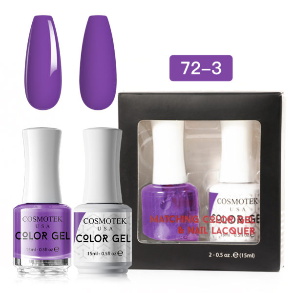 Matching Color Gel & Nail Lacquer Set 15ml (72-3)