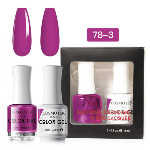 Matching Color Gel & Nail Lacquer Set 15ml (78-3)