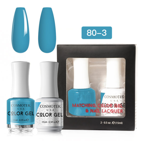 Matching Color Gel & Nail Lacquer Set 15ml (80-3)