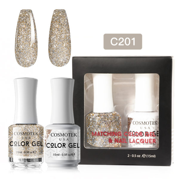 Matching Color Gel & Nail Lacquer Set 15ml (C201)