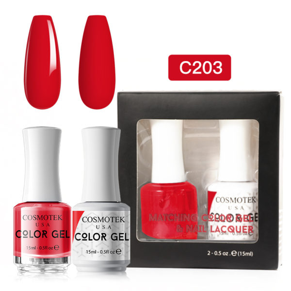 Matching Color Gel & Nail Lacquer Set 15ml (C203)