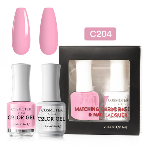 Matching Color Gel & Nail Lacquer Set 15ml (C204)
