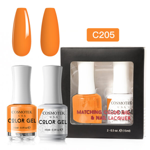 Matching Color Gel & Nail Lacquer Set 15ml (C205)