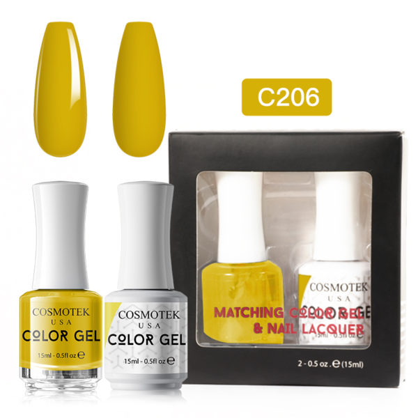 Matching Color Gel & Nail Lacquer Set 15ml (C206)