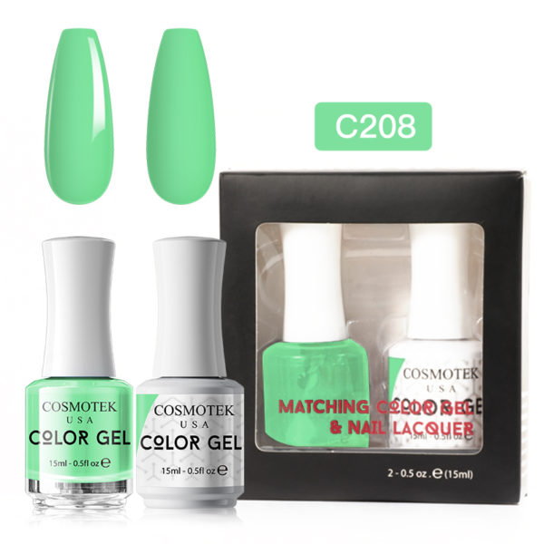 Matching Color Gel & Nail Lacquer Set 15ml (C208)