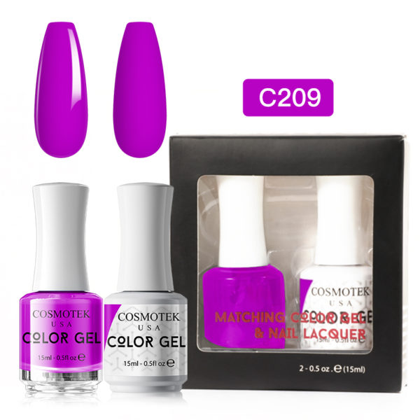 Matching Color Gel & Nail Lacquer Set 15ml (C209)