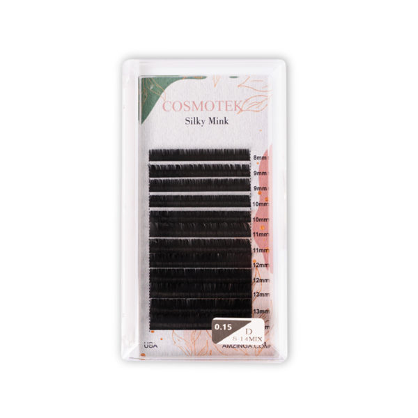 Silky Mink 0.15D Lash Extension 8-14 Mixed Lengths Tray