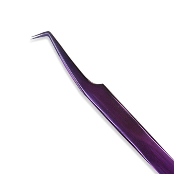 Lash Tweezers for Eyelash Extensions, Precision Fiber Tip 90 Degree Tweezers for Mega Volume Lashes Extensions