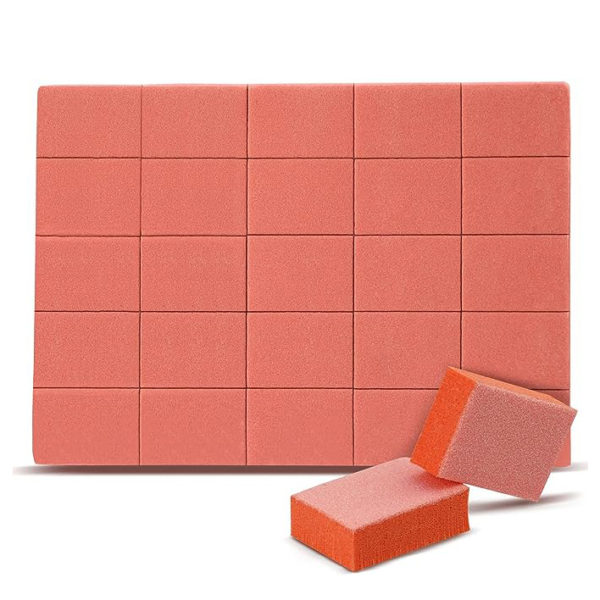 Nail Buffer Blocks – 180/240 Grit Professional Salon Quality Orange Buff Nails Prior to Application of Gel Polish, Acrylic, 50 Count