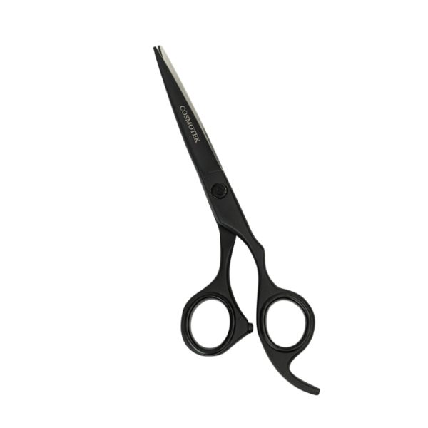 Hair Cutting Scissors Shears Professional Barber 6.5 inch Hairdressing Regular Scissor Salon Razor Edge Hair Cutting Shear Japanese 420c Stainless Steel with Detachable Finger Inserts (Black)