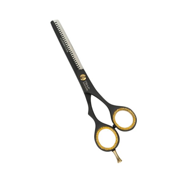 Professional Hair Scissors, Japanese 420 Stainless Steel-Barber Hair Cutting Texturizing Thinning Razor Edge Series Teeth Shears For Men/Women/Kids/Salon & Home-6.5″ Overall Length ( Black )