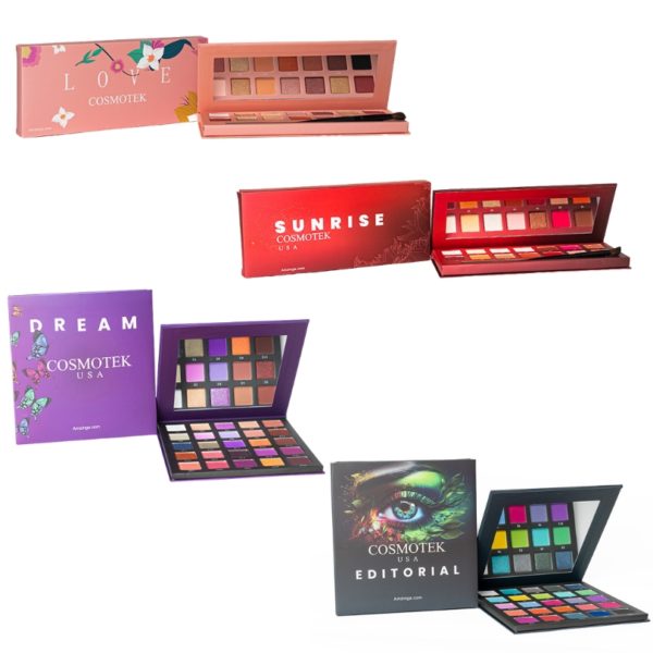 4 Palettes DREAM – EDITORIAL – LOVE – SUNRISE Professional  Nude Eyeshadow Palette Long Lasting Multi Reflective Shimmer Matte Glitter Pressed Pearls Eye Shadow Makeup Pallet Kit