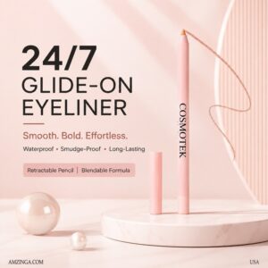 24/7 Glide-On Retractable Eyeliner Pencil, Smudge-Proof Waterproof, Blendable, Smooth, Moisturize - Neutral eutr