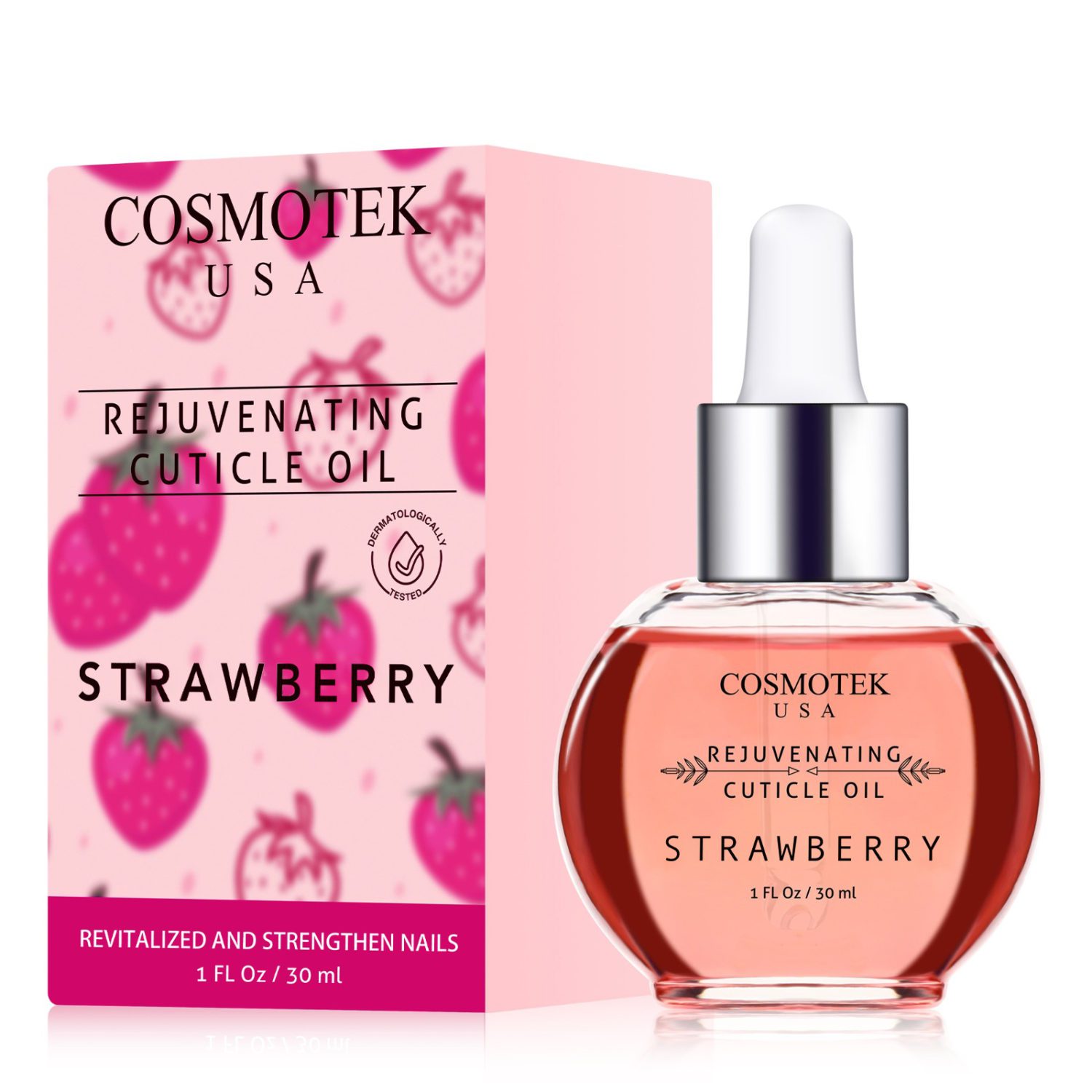 Hydrating, Moisturizing, Strengthening, Scented Cuticle Oil with Natural Ingredients Vitamin E – Strawberry - Image 3