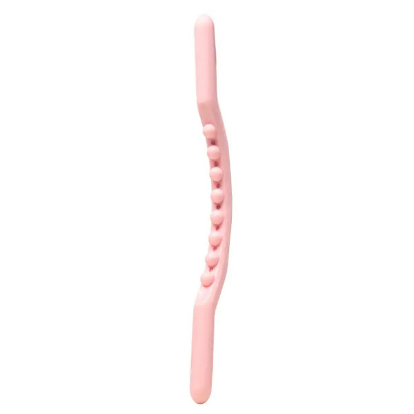 Therapy Guasha PINK Plastic Stick Massage 23.9″ Tools,Lymphatic Drainage Massage Stick,Stomach Cellulite Massager, Myofascial Release Tool,Ease Pain Self Body Sculpting,Mountable Handle Row 8 Beads