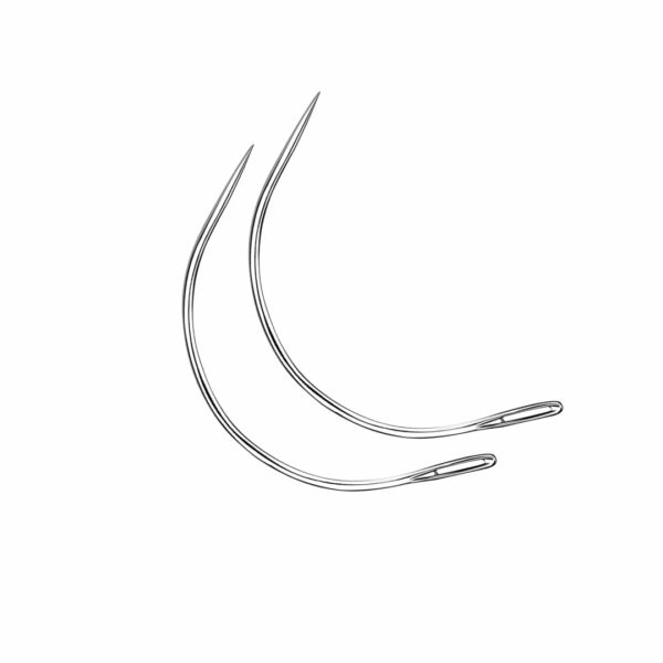1 set of 2 Pack , 2 PCS/pack Wig Making Pins Needles Set, Wig T Pins and C Curved Needles Hair Weave Needles for Wig Making, Blocking Knitting, Modelling and Crafts