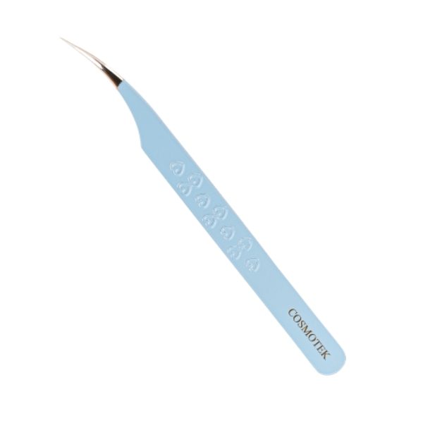 Extensions Tweezer Lash Precision Tweezers, Japanese Steel Dolphin-shaped Tip, False Lashes Application Tools (Baby Blue)