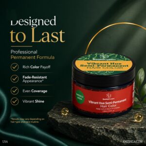 Emeral Green -Permanent Hair Color – BonitaCrown 4oz | Professional Use Hair Dye with Nourishing Oils | Vibrant, Long-Lasting Color | Made in USA
