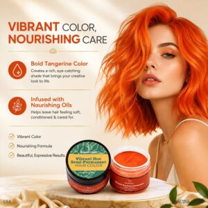Tangerine Semi-Permanent Hair Color – BonitaCrown 4oz | Professional Use Hair Dye with Nourishing Oils | Vibrant, Long-Lasting Color | Made in USA