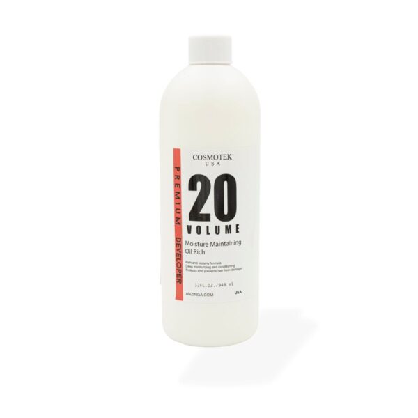 Premium developer 20 Volume, moisture maintaining oil rich, creamy, deep moisturizing and conditioning. 32FL.oz/946 ml