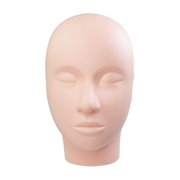 Lash Mannequin Head, Practice Training Head,for Make Up and Lash Extention,Cosmetology Doll Face Head,Soft-Touch Rubber Practice Head,Easy to Clean by Skincare Essential Oil.