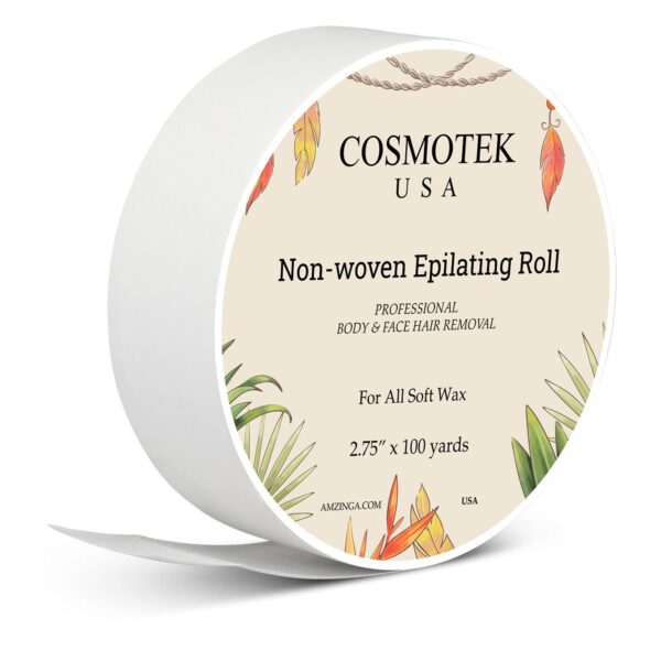 Non-woven Epilating Roll for Hair Waxing | Non Woven Design For Use with Soft Waxes | Hair Removal, 100 yds, professional use