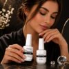 Cosmotek Professional UV/LED Gel Nail Polish Top & Base Coat – 15ml Set for Long-Lasting Manicure, Salon & Professional Use